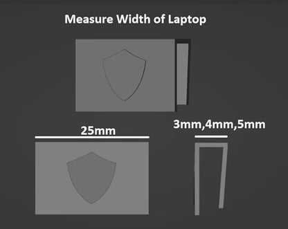 Privacy Shield Camera Cover for Laptops (Black, 6mm)