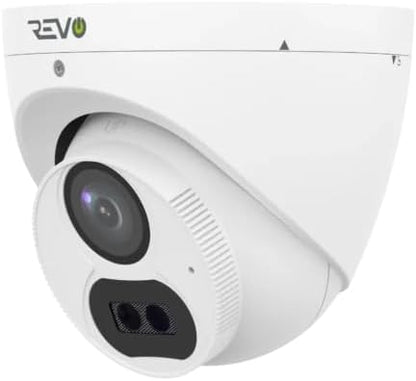 Revo Hybrid 8CH 4K Security System, 2TB Video Surveillance Grade HDD, 4X 4K Indoor/Outdoor IR Cameras with Built-in Microphone, Remote Viewing via Smartphone, PC and MAC (no Monthly fees)