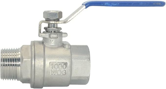 DAN SPEED 1 Inch Male x Female NPT Ball Valve S304 Stainless Steel,Full Port Heavy Duty for Water, Oil, and Gas,1000WOG (1 inch)