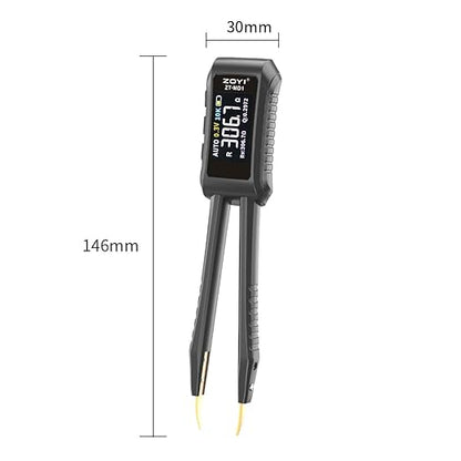 LCR Meter Zoyi MD1 Bridge SMD Test Clip with OLED Display, Auto Identification, 10mΩ-10MΩ Resistance, 1pF-20mF Capacitance, 1uH-60H Inductance, Lithium Battery Powered, Portable for Electronic Repairs