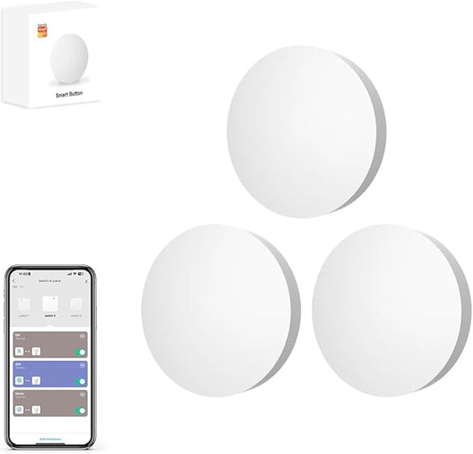ZigBee3.0 Smart Remote Button Tuya Scene Remote, Need Zigbee Hub, Smart Switch ZigBee Remote Work with Tuya Smart Life APP (1)