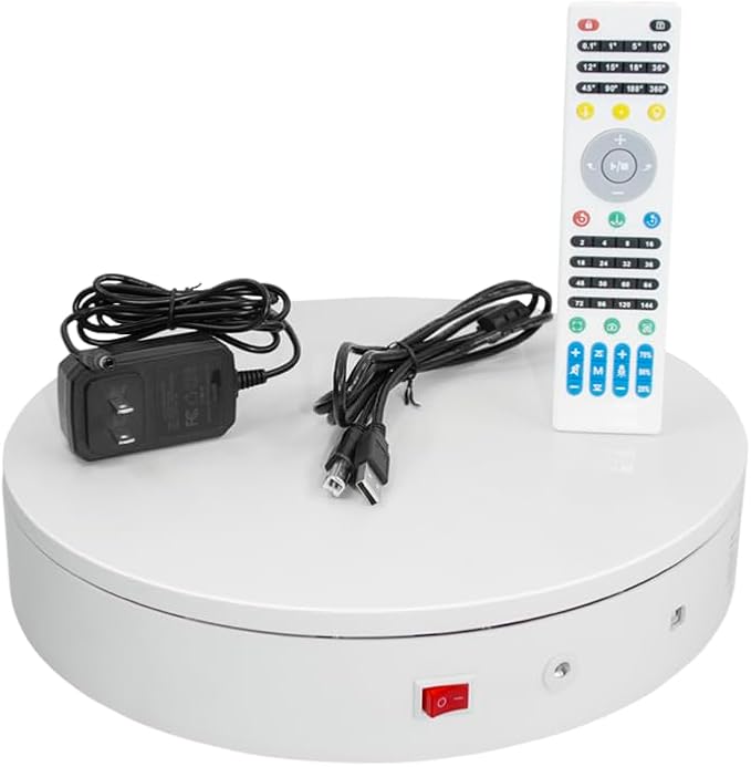 Programmable Motorized Electric Turntable Command-Controlled Rotating Platform Photography Turntable Secondary Development Motorized Electric Lazy Susan for 3D Scaner or Display with USB/Wi-Fi