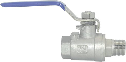 DAN SPEED 3/8 Inch Male x Female NPT Ball Valve S304 Stainless Steel,Full Port Heavy Duty for Water, Oil, and Gas,1000WOG (3/8 inch)
