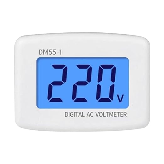 4 Pcs AC 80-300V LCD Digital Voltmeter Plug in Volt Meter Flat US Plug Voltage Test Monitor AC 110V 220V Voltage Meter for Household Plug into Outlet to Measure Voltage