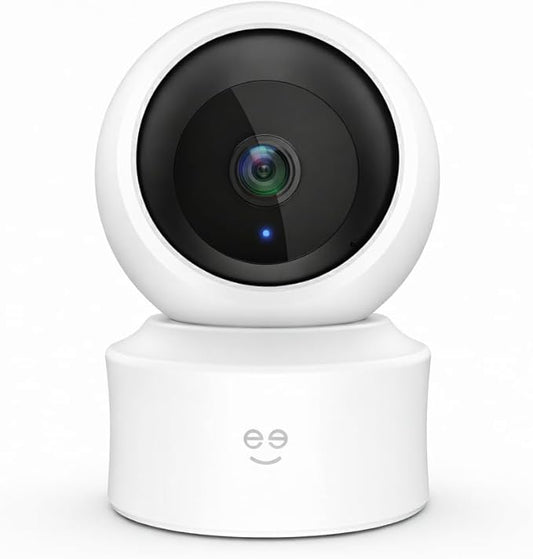 Geeni Scope Ultra 2K 360 Smart Auto-Follow Indoor Camera – 1440p Video Resolution, Wi-Fi Connectivity, Alexa & Smartphone Control, Wall Mountable, Pet & Elderly Monitoring Camera, White