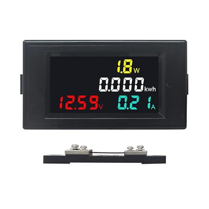 KETOTEK DC Power Meter 14-600V 50A Battery Monitor Digital Multimeter Panel Kwh Volt Amp Watt Meter DC Current Voltage Meter Power Energy Monitor with 50A Shunt
