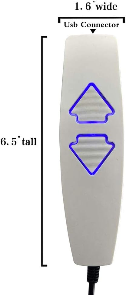 Lift Chairs Power Recliner 2 Push Button 5 Pin Hand Control Handset Remote with USB and Blue Light