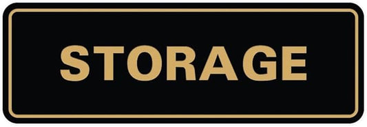 Standard STORAGE Door/Wall Sign - Red/Yellow - Small (2 Pack)