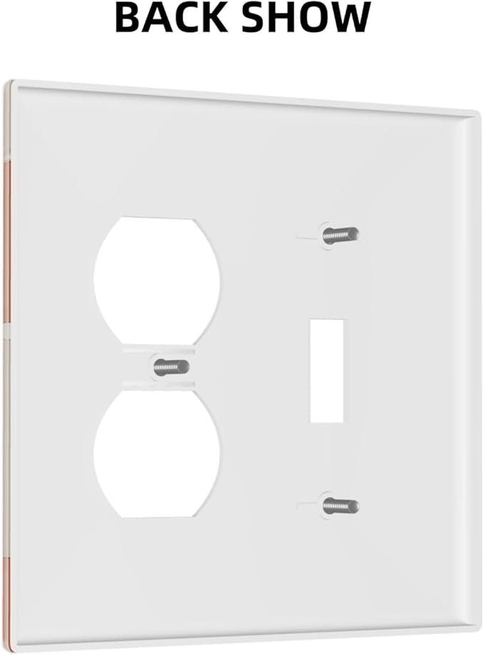 Wallplates Boho Botanical Orange Green Beige Minimalist 1 Toggle 1 Duplex Switch Plate Electrical GFCI Faceplate Decorative Light Switch Covers for Bedroom living Room Decor