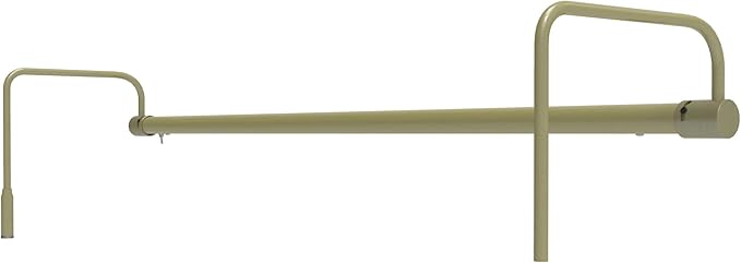 Cocoweb 30 Inch Tru-Slim Antique Brass Picture Light - LED, 2700K, Adjustable Arm, Plug-in, Toggle Switch, Sleek and Compact Design