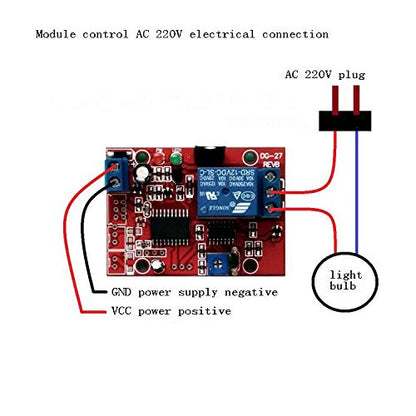 Taidacent 12V Voice-Activated Delay Switch Sound Detection Relay Module Sound Sensor Module Voice Alarm