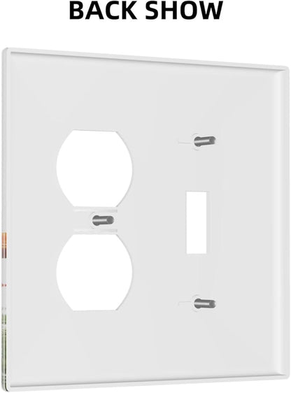 Wallplates Colorful Wildflowers Plant Floral Daisy 1 Toggle 1 Duplex Switch Plate Electrical Gfci Faceplate Decorative Light Switch Covers For Bed Room Living Room Decor