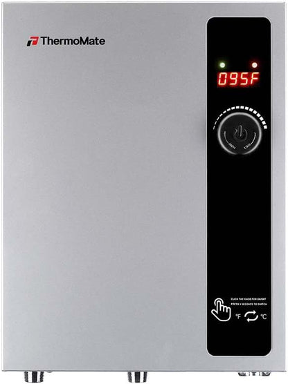 Tankless Water Heater Electric 18kW at 240 Volt, ThermoMate On Demand Instant Hot Water Heater Up to 4.4GMP, Self-Modulating Energy Saving for Residential Indoor Shower, Draw 76Amp