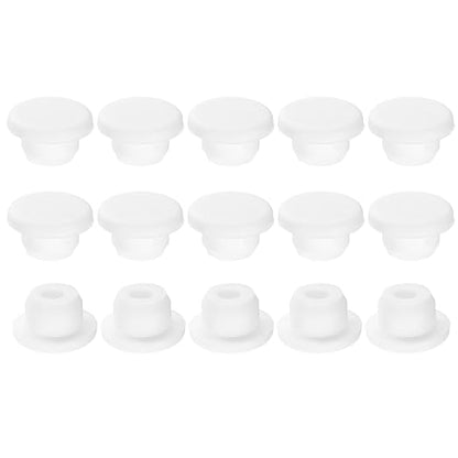 uxcell 15Pcs Silicone Hole Plug, Waterproof Round Rubber Stoppers Bottle Seal Plugs Tube Pipe End Caps for 16mm/0.63" Hole for Bathtub Bottle, White