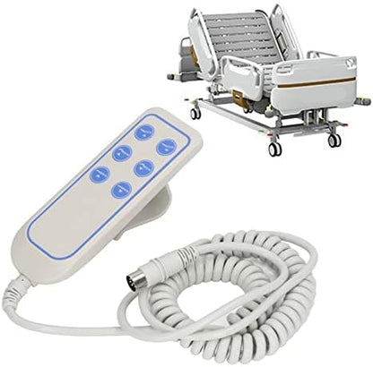Recliner Controller, 8 Pin Recliner Hand Control Bed Remote Control, IP66 Lifting Bed Controller Hospital Bed Hand Control Handset for Homecare Bed, Cosmetic Bed