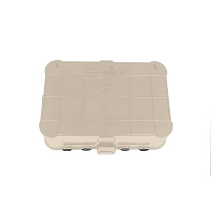 Flemoon Outdoor Electrical Box with Transparent Lid, IP54 Waterproof Electrical Box Outdoor, Large Weatherproof Extension Cord Cover with Clear Cover for Photocell Light Sensor Timer, Outlet, Almond