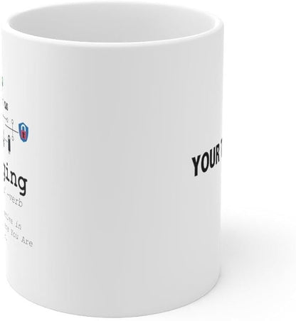 Personalized Debugging Definition Mug Customized Funny IT Programmer Programming Coding Code Coffee Mug 11oz Computer Teacher Student Present 11oz