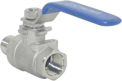 DAN SPEED 3/8 Inch Male x Female NPT Ball Valve S304 Stainless Steel,Full Port Heavy Duty for Water, Oil, and Gas,1000WOG (3/8 inch)