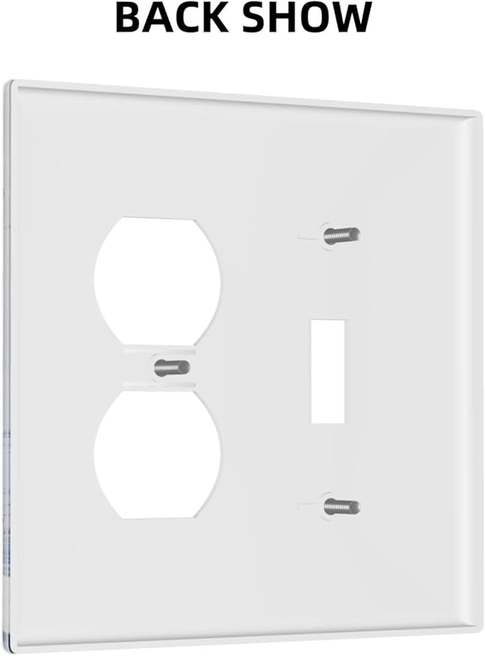 Decorative Outlet Covers Watercolor Dragonfly Blue Wihte Flower 2 Gang Light Switch Cover Plate Single Toggle Duplex Wall Plates for Electrical Outlets Switch Plate Covers for Bedroom Decor