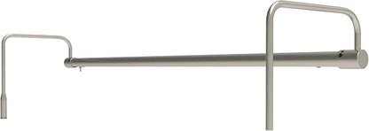Cocoweb 30 Inch Tru-Slim Satin Nickel Picture Light - LED, 2700K, Adjustable Arm, Plug-in, Toggle Switch, Sleek and Compact Design