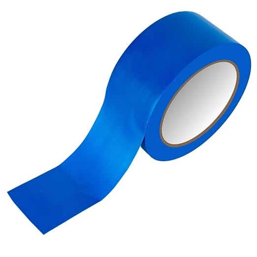 GTSE 2 inch x 108 ft Blue PVC Vinyl Floor Tape, 48 Rolls, Safety Marking Tape, 6 mil Thick, Suitable for Dance Floors, Gyms, Warehouses, Sports Facilities