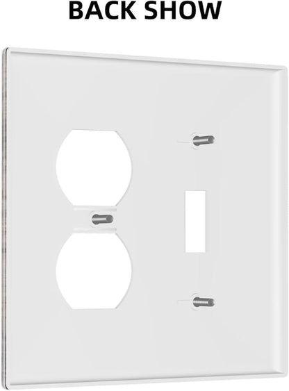 Wallplates Rustic Dark Grey Wood Retro Country Wooden 1 Toggle 1 Duplex Switch Plate Electrical GFCI Faceplate Decorative Light Switch Covers for Farmhouse Cabin Decor