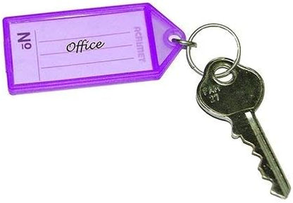 Acrimet 24-Key Cabinet with Lock, Wall Mount Wooden Key Organizer, Security Key Storage Box (24 Positions) with Numbered Hooks & Clear Purple Key Tags – Commercial & Home Use (Purple)