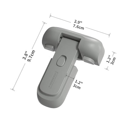 Mom's Choice Gold Awards Winner - EUDEMON 1 Pack Updated Child Proof Refrigerator/Fridge/Freezer Door Lock Apply to Max 1"(25mm) Sealing Strip for Toddlers and Kids, no Tools Need or Drill (Grey)