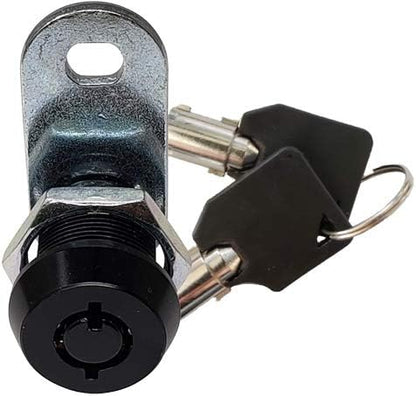 Admiral Locks Tubular Cam Lock, Keyed Alike Removable Key RV Compartment Storage Lock Cabinet Locks (Black Pack of 2, 5/8" 180°)