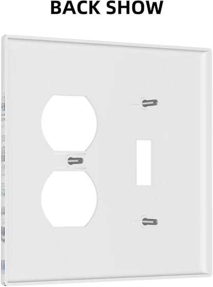 Wallplates Light Blue Watercolor Leaves Plant With Floral 1 Toggle 1 Duplex Switch Plate Electrical GFCI Faceplate Decorative Light Switch Covers for Bedroom Bathroom Decor