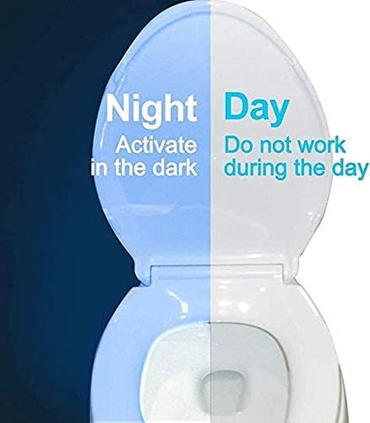 2-Pack Toilet Night Light, Motion-Activated LED Lamp with UV Light, 16-Color Changing, Tap-Activated, Smart Night Light for Bathroom Toilet