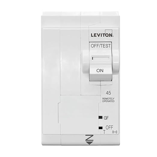 Leviton 2nd Gen Smart Circuit Breaker with Remote Control, GFCI, 2-Pole 45 Amp, 120/240-Volt and 120/208-Volt, 10kA Interrupt Rating, LB245-GST
