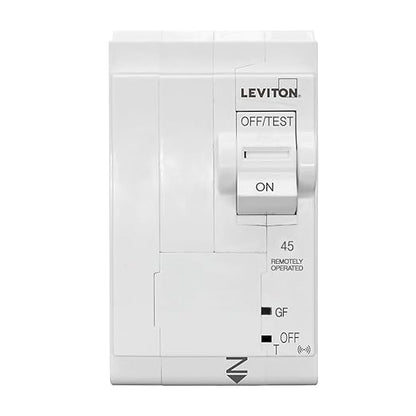 Leviton 2nd Gen Smart Circuit Breaker with Remote Control, GFCI, 2-Pole 45 Amp, 120/240-Volt and 120/208-Volt, 10kA Interrupt Rating, LB245-GST