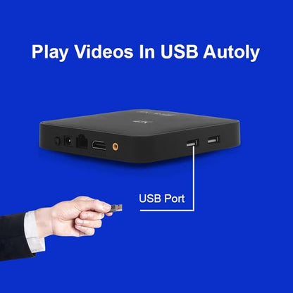Smart Digital Signage Player with Non-Subscription CMS Software 7x24 Stable Auto Play Make TV Set Become LCD Display Andriod 4K Advertising Media Player(YM05)