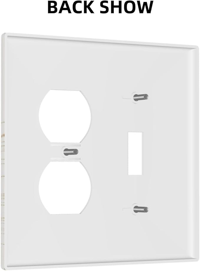 Decorative Outlet Covers Rustic Blue Flower Floral Gold Leaf 2 Gang Light Switch Cover Plate Single Toggle Duplex Wall Plates for Electrical Outlets Switch Plate Covers for Home Decor