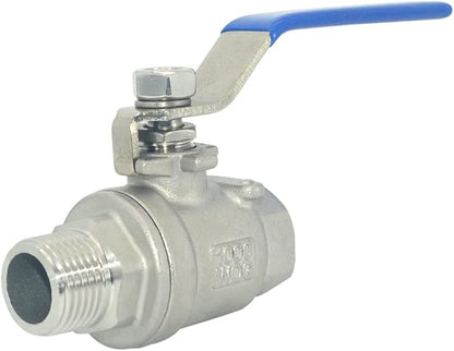 DAN SPEED 1/2 Inch Male x Female NPT Ball Valve S304 Stainless Steel,Full Port Heavy Duty for Water, Oil, and Gas,1000WOG (1/2 inch)