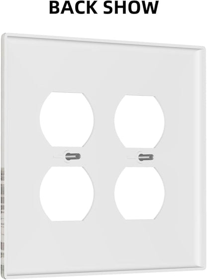 Outlet Covers Mushroom Forest Butterfly Wild Flower 2 Gang Double Duplex Decorative Light Switch Covers Electrical Wallplates Socket Faceplate For Bed Room Living Room Decor
