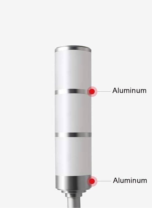 Led Warning Lamp Aluminum Led 3 Color Indicator Light 3W 110-220V Workshop Machine Signal Buzzer Stack Tower Light Alarm (110V)