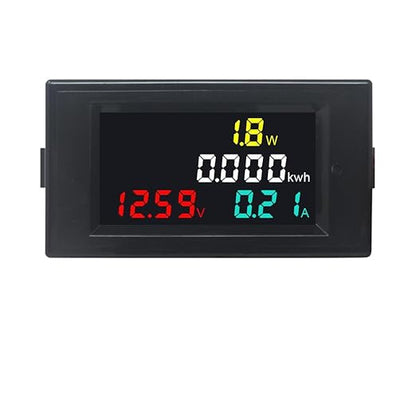 KETOTEK Voltmeter Ammeter DC 14-600V 20A, 4 in 1 Multimeter Panel Kwh Volt Amp Watt Meter, Digital Power Meter Energy Monitor DC Current Meter with Built-in Shunt