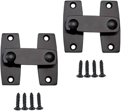 QCAA 2.5" x 2.65", Large, Heavy Forged Solid Brass Door Latch, 180 Degrees Flat Surface Mounting Door Latch Buckle for Doors & Windows, US10B ORB Oil-Rubbed Bronze, 2 Pack, Made in Taiwan