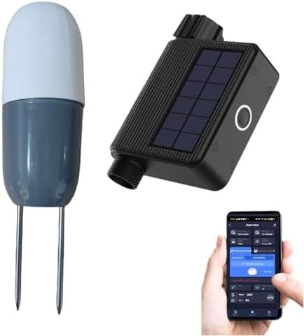 Smart Soil Moisture Sensor, Specially Equipped with Satxtrem WiFi Water Timer Auto Watering (White-Sensor)
