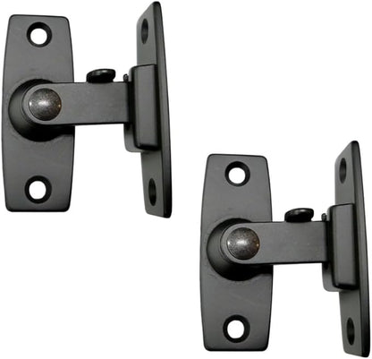 QCAA 2.5" Heavy Forged Solid Brass Door Latch, 90 Degree Right Angle Door Latch Buckle for Doors & Windows, Matte Black, 2Pack, Made in Taiwan