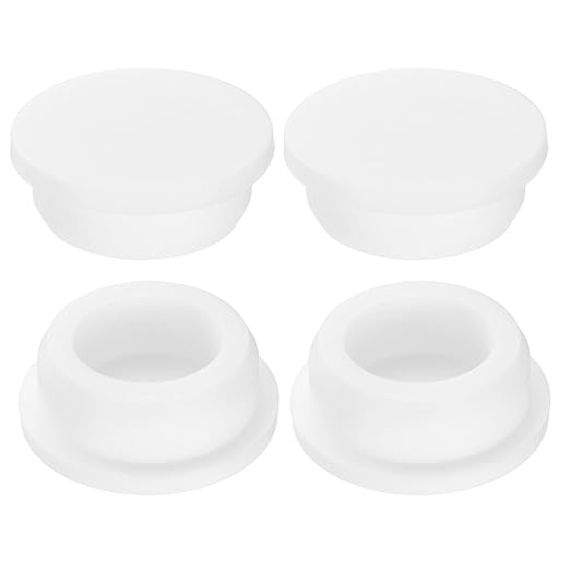uxcell 4Pcs Silicone Hole Plug, Waterproof Round Rubber Stoppers Bottle Seal Plugs Tube Pipe End Caps for 31mm/1.22" Hole for Bathtub Bottle, White
