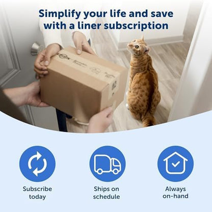 PetSafe Waste Bin Liners Cleaning - Disposable Liners - Durable Plastic - Litter Box Compatible - Convenient Drawstring Design - 15 Count
