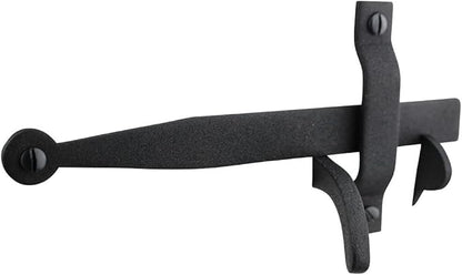 Black Cast Iron Norfolk Door Latches Traditional Gate Or Door 8" Tall Thumb Latches Black Powder Coated Two Sided Gate Latch Locks with Mounting Hardware | Renovators Supply Manufacturing Pack of 3