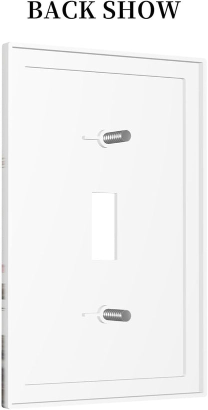 Boho Nursery Wildflower Flora Vintage Flower Decorative Light Switch Cover 1 Gang Single Toggle Device Electrical Faceplate Switchplates Decorator Outlet Wall Plate for Bedroom Living Room Decor