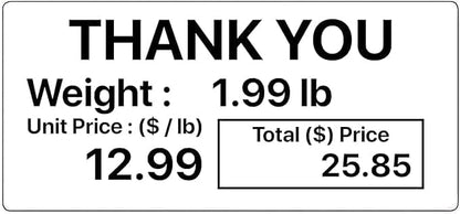 VisionTechShop LST-8060 Label 55 x 25 mm, 550 Per Roll, 12 Rolls Per Case
