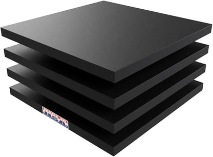 USA Made RV Leveling Jack Flex Pads 12" – Heavy-Duty Rubber Jack Pads (4-Pack) – Non-Slip, Shock-Absorbing Stabilizer Mats for Camper & Trailer – Prevent Sinking & Sliding