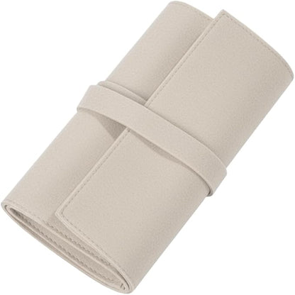 MiOYOOW Travel Jewellery Roll, Compact & Space-Saving Foldable Jewel Bag Portable Jewellery Case for Earrings, Rings, Necklace, Bracelets