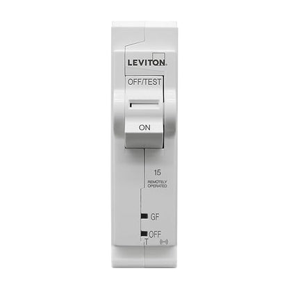 Leviton 2nd Gen Smart Circuit Breaker with Remote Control, GFPE, 1-Pole 15 Amp, 120-Volt, 10kA Interrupt Rating, LB115-EST